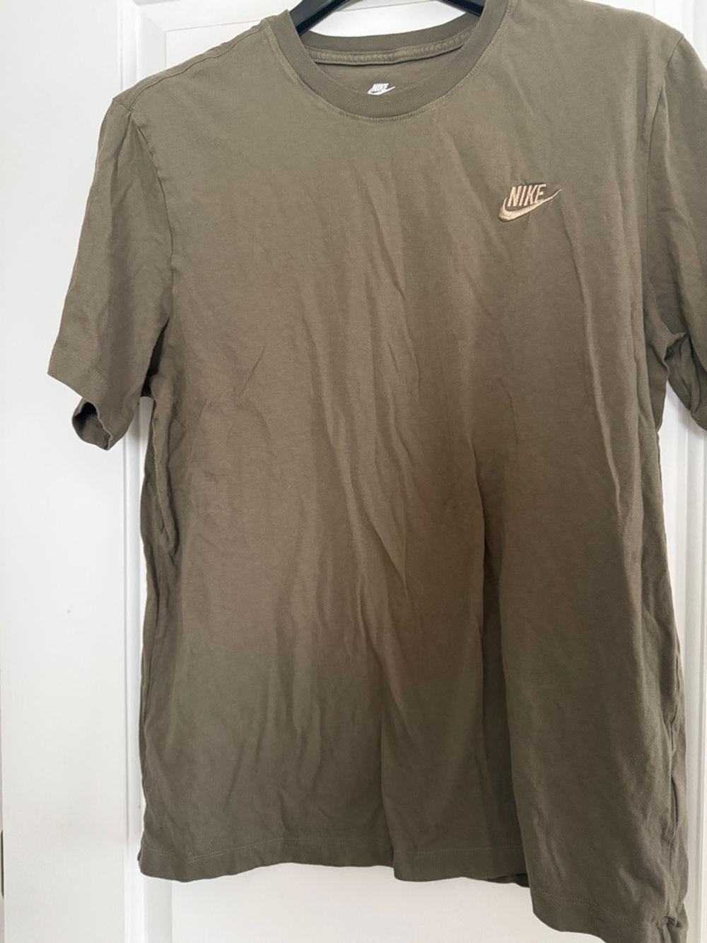 Nike Olive Green Short-Sleeve Logo Tee